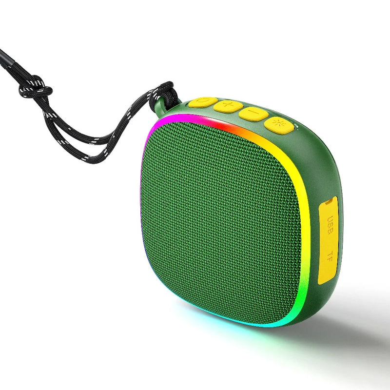 Rockmia EBS-309 Mini Portable Bluetooth 5.3 Speaker With RGB Light  Outdoor Waterproof Music Box Magnetic to Steel