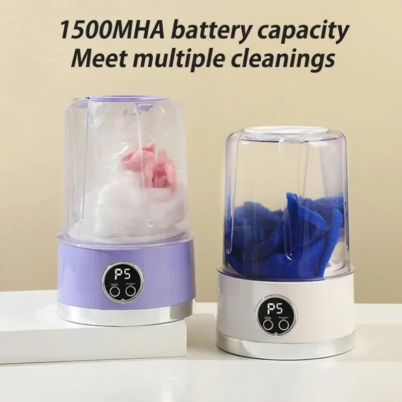 Portable Cordless Washing Machine,USB Rechargeable, Mini Washer For /Underwear/Socks/Baby Clothes Home Travel Laundry Bucket