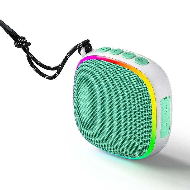 Rockmia EBS-309 Mini Portable Bluetooth 5.3 Speaker With RGB Light  Outdoor Waterproof Music Box Magnetic to Steel