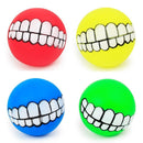 2 pcs Bola de Pet com Dentes Engraçados